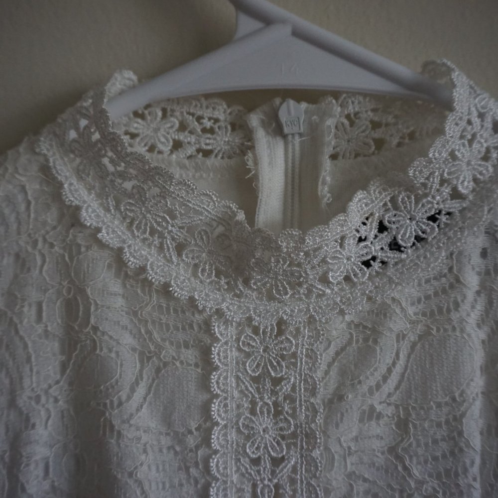 White Long Sleeve Dress - Picture 9 of 11